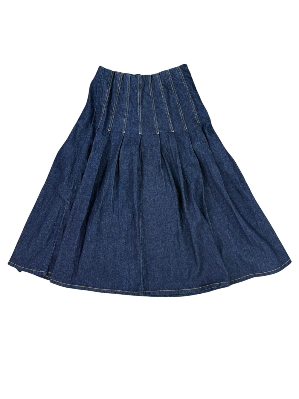 Woman’s Free Assembly dark wash denim midi skirt size 6